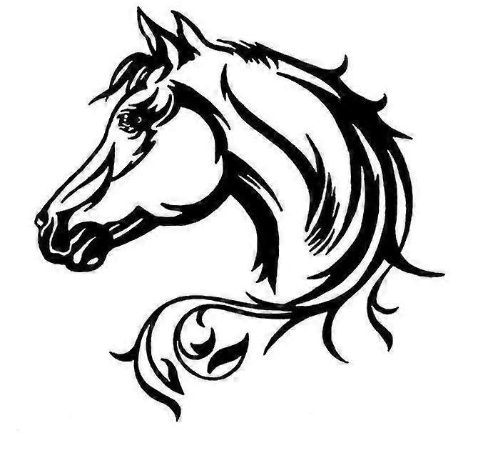 Horse head car window sticker — view 2