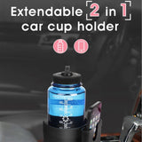 Car cup holder with phone holder, grey — view 3