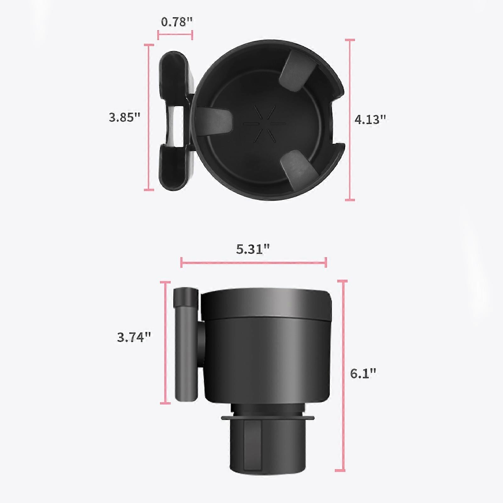 Car cup holder with phone holder, grey — view 5