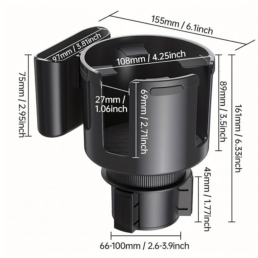 Car cup holder adapter organiser — view 5