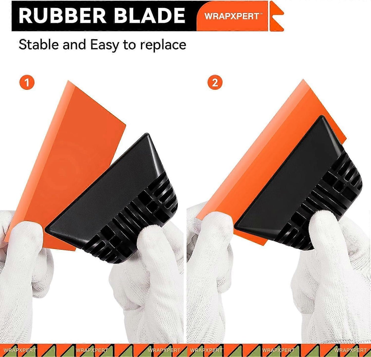 2 piece orange window tint squeegees — view 4