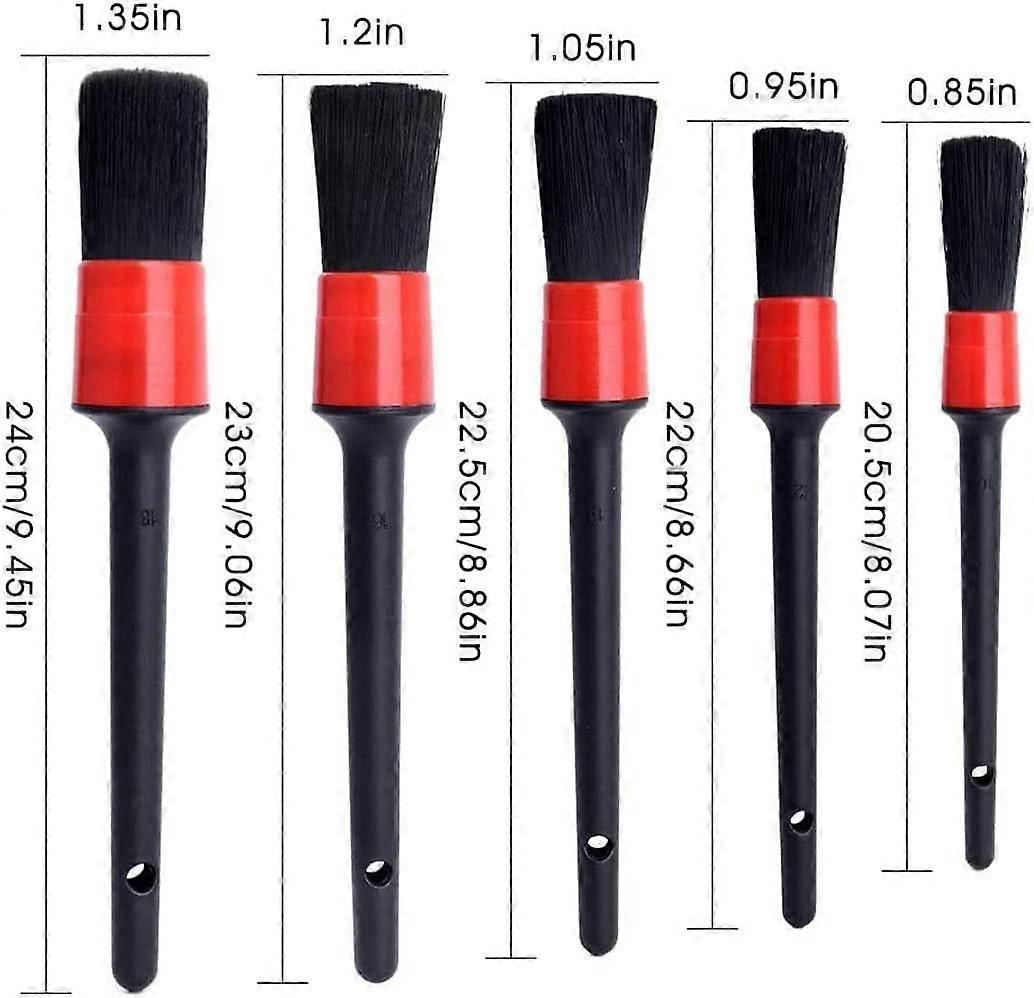 5 piece car detailing cleaning brush set — view 3