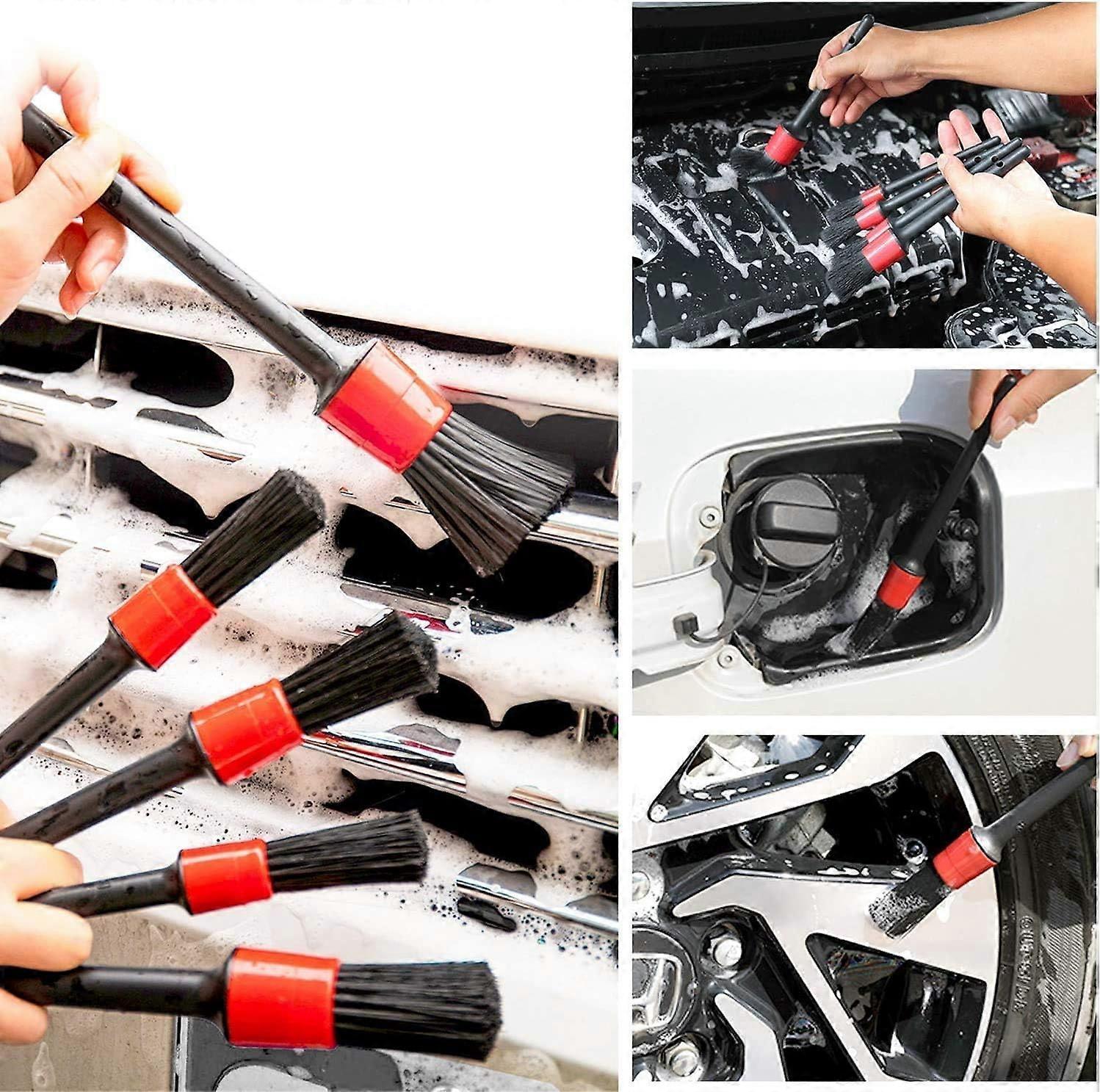 5 piece car detailing cleaning brush set — view 6