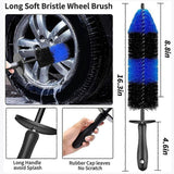 3 piece wheel and tyre cleaning brush set — view 6