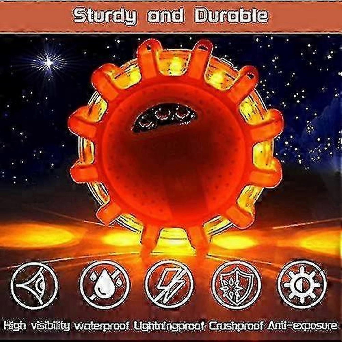 Roadside emergency LED flare lights 4 pack — view 4