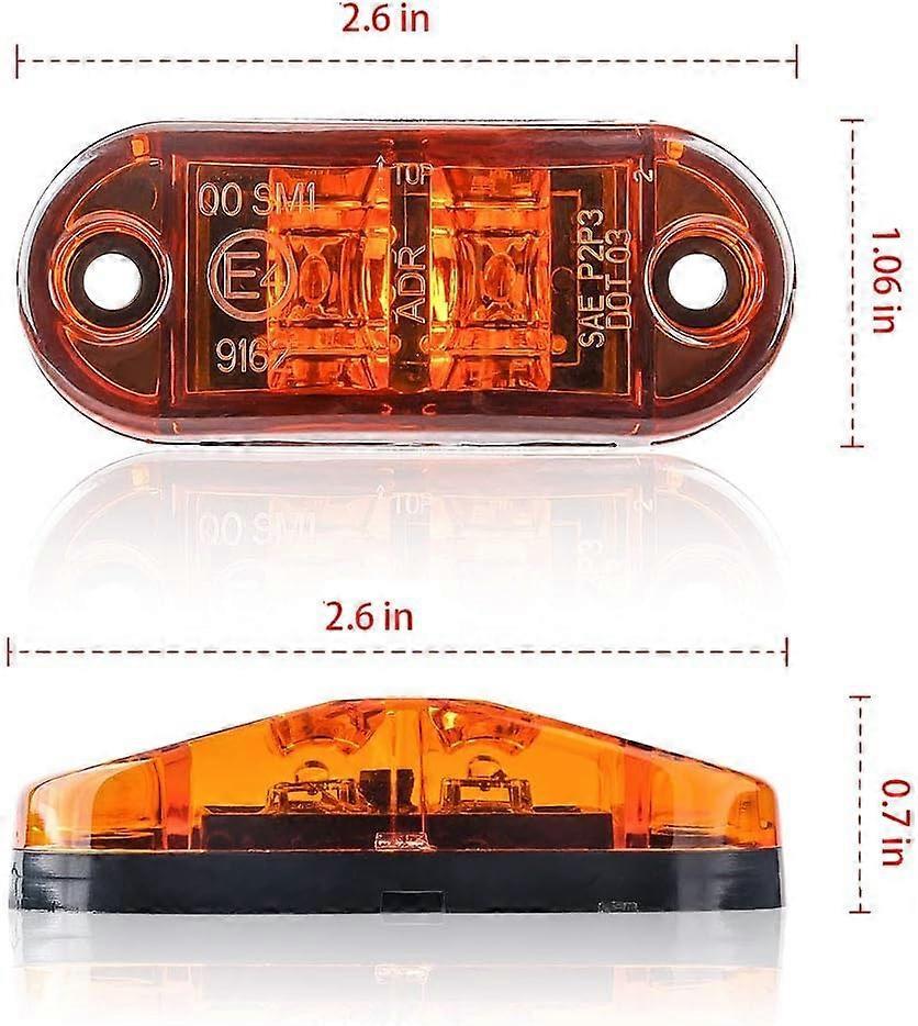 LED side marker lights 10 pcs waterproof — view 3