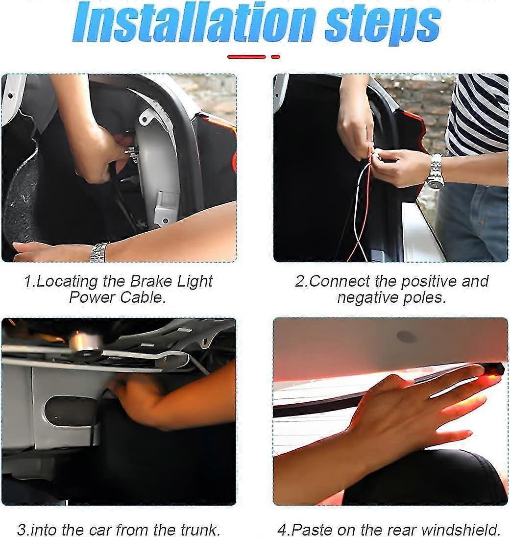 LED brake light strip 35 inch, red — view 6