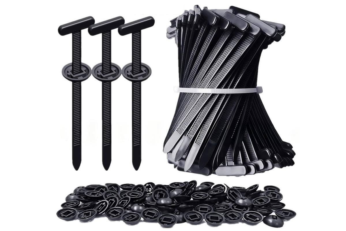 200Pcs Nylon Universal Cable Tie Buckle Zip — view 2