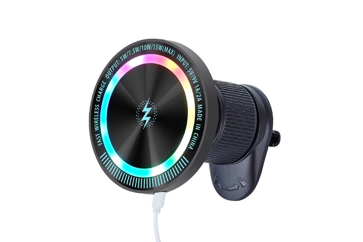 15W Wireless Car Charger Phone Holder Mount — view 2