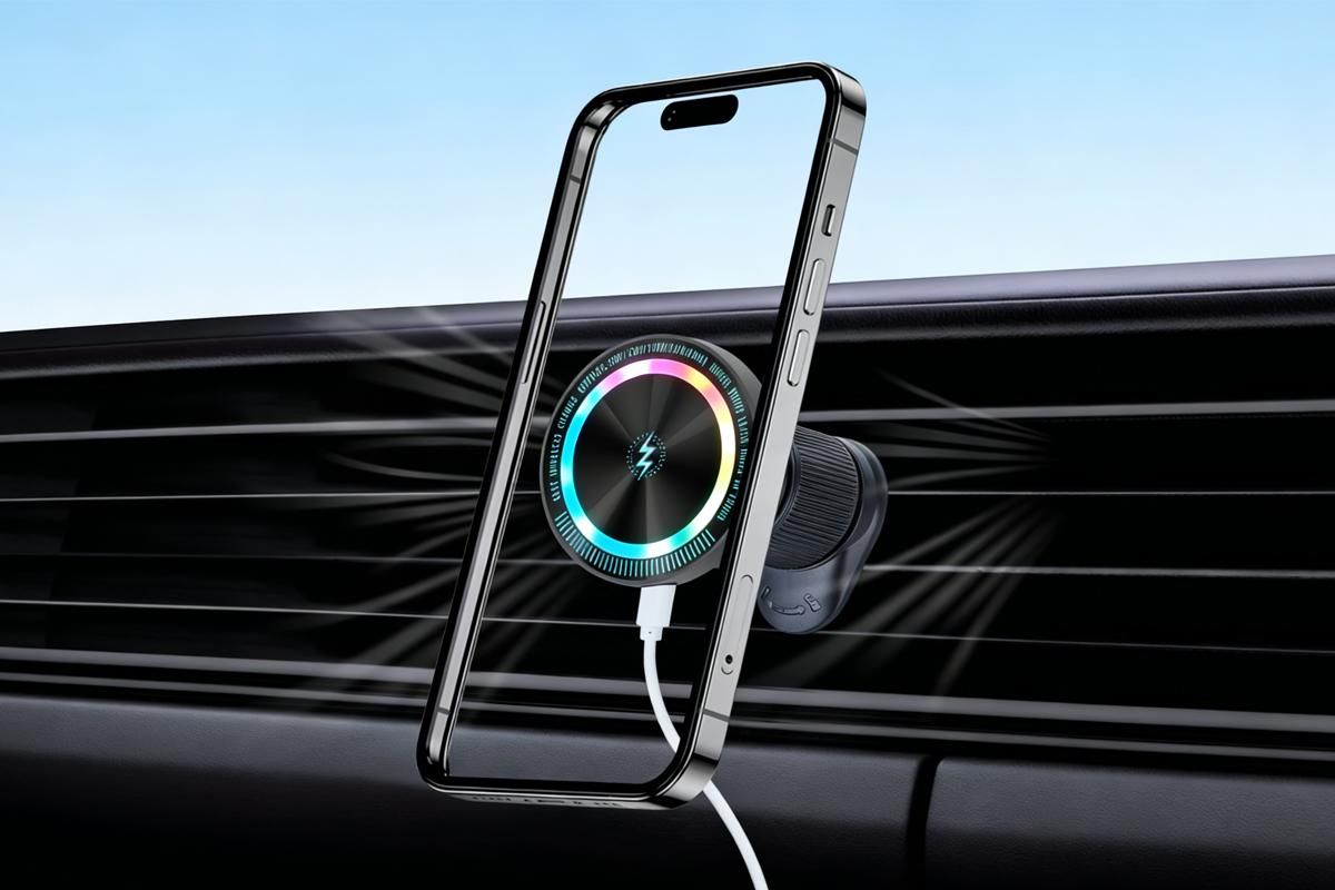 15W Wireless Car Charger Phone Holder Mount — view 3