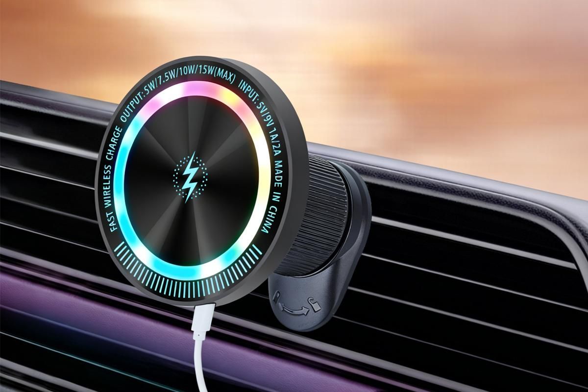 15W Wireless Car Charger Phone Holder Mount — view 5