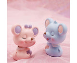 Resin nodding mouse car dashboard ornament, blue — view 3