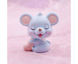Resin nodding mouse car dashboard ornament, blue — view 5