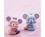 Resin nodding mouse car dashboard ornament, blue — view 6