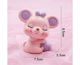 Resin nodding mouse car dashboard ornament, blue — view 10