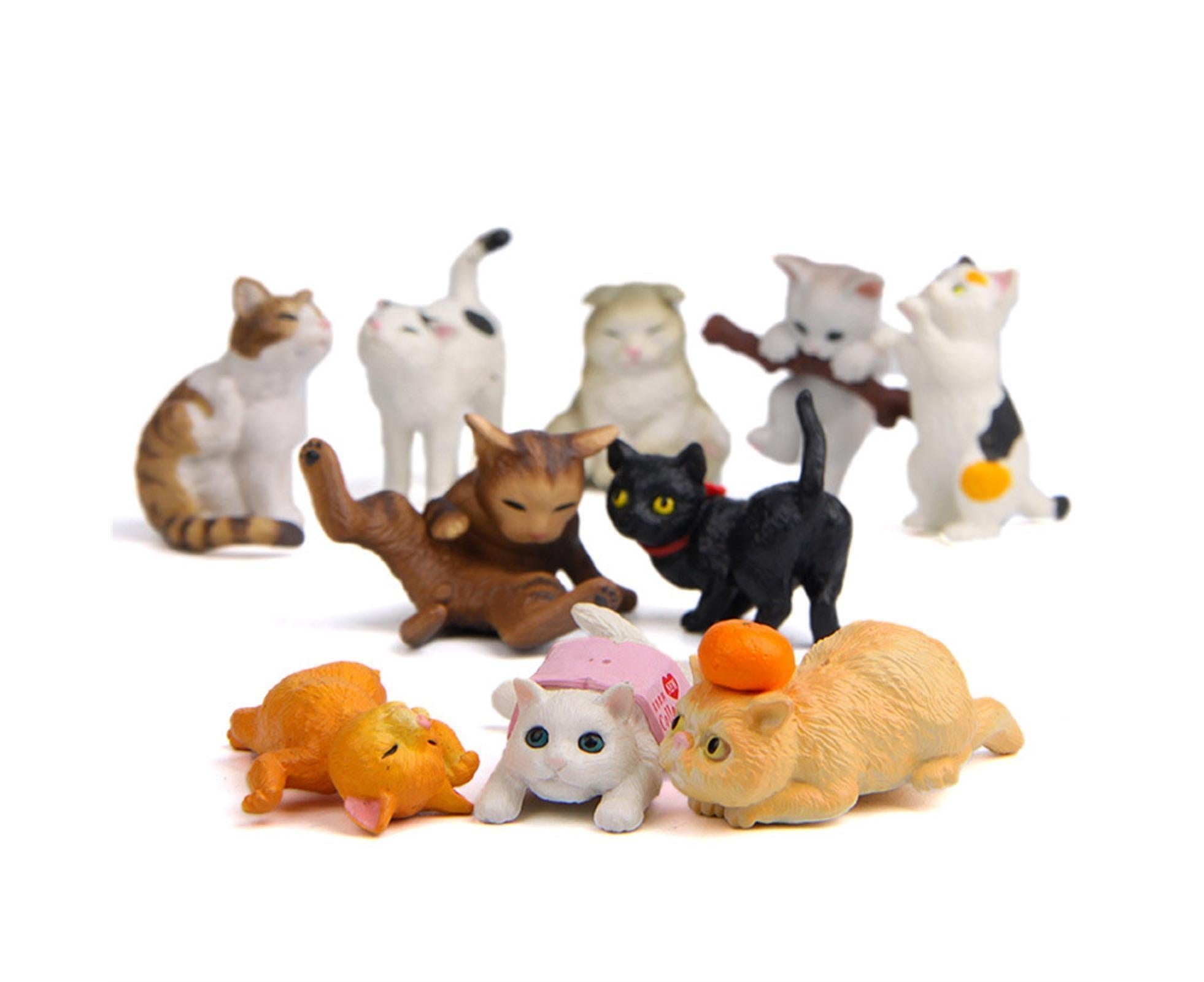 10 piece cat figurine car console set — view 3