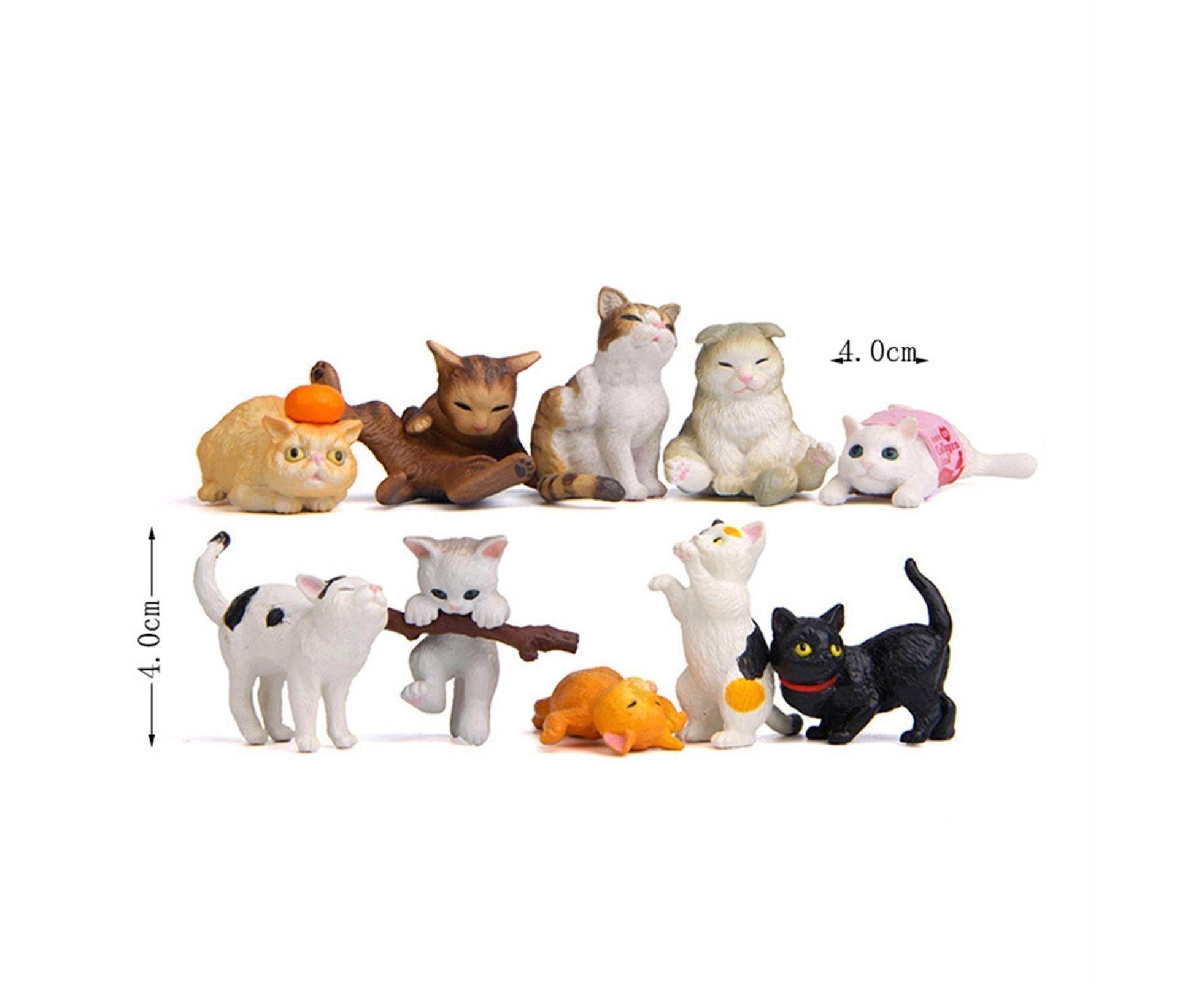 10 piece cat figurine car console set — view 7
