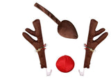 Car deer antlers fabric decoration, brown — view 2