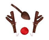 Car deer antlers fabric decoration, brown — view 3