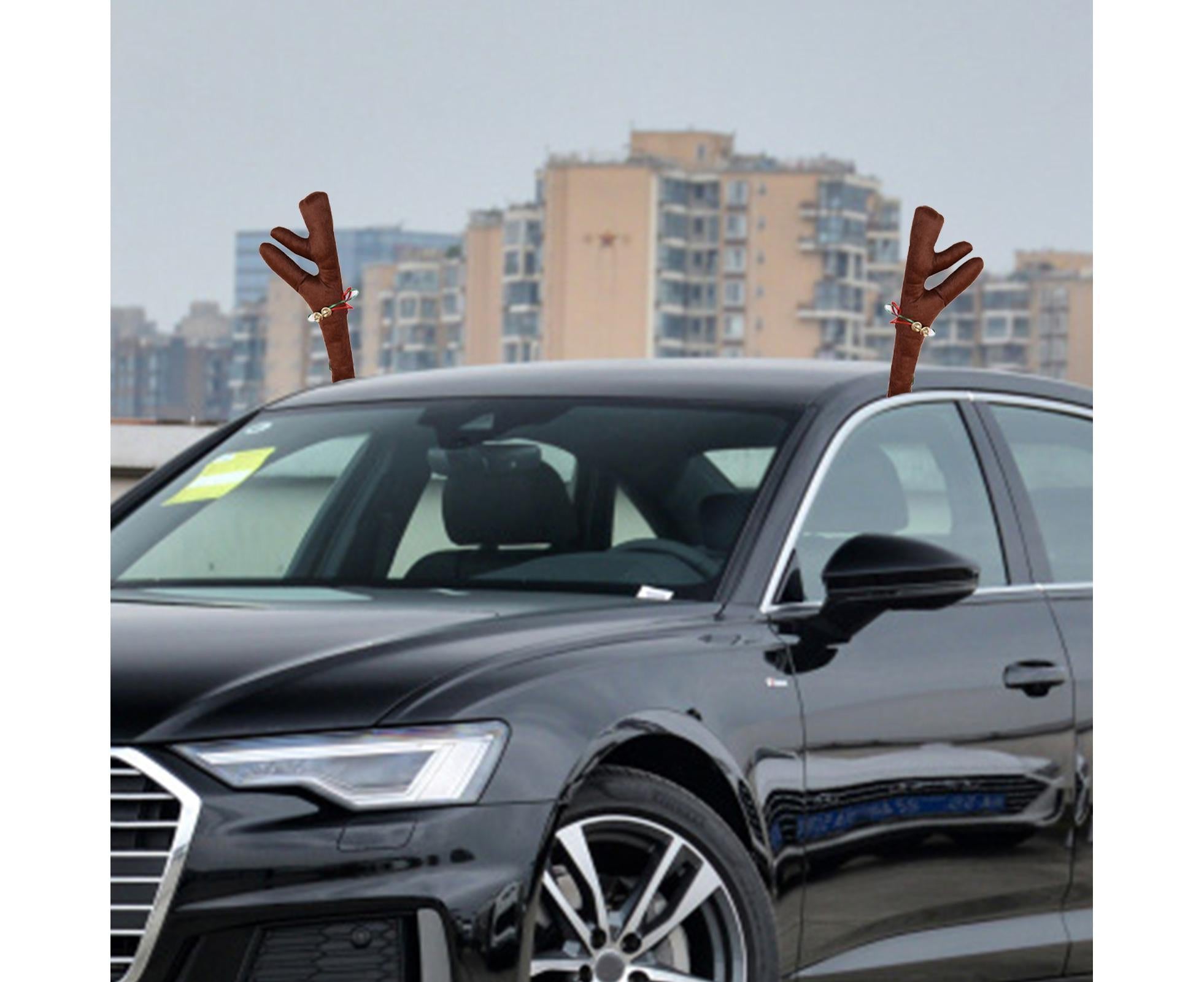 Car deer antlers fabric decoration, brown — view 6