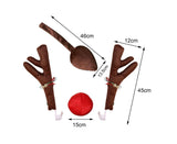 Car deer antlers fabric decoration, brown — view 7