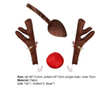 Car deer antlers fabric decoration, brown — view 9