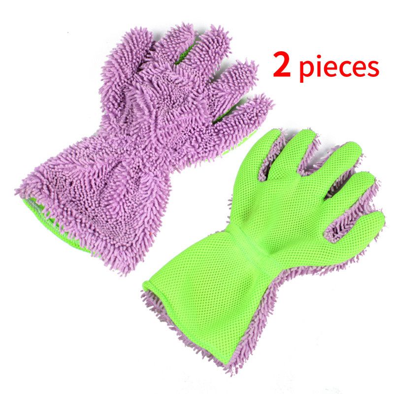 Double-Sided Chenille Car Wash Gloves — view 2