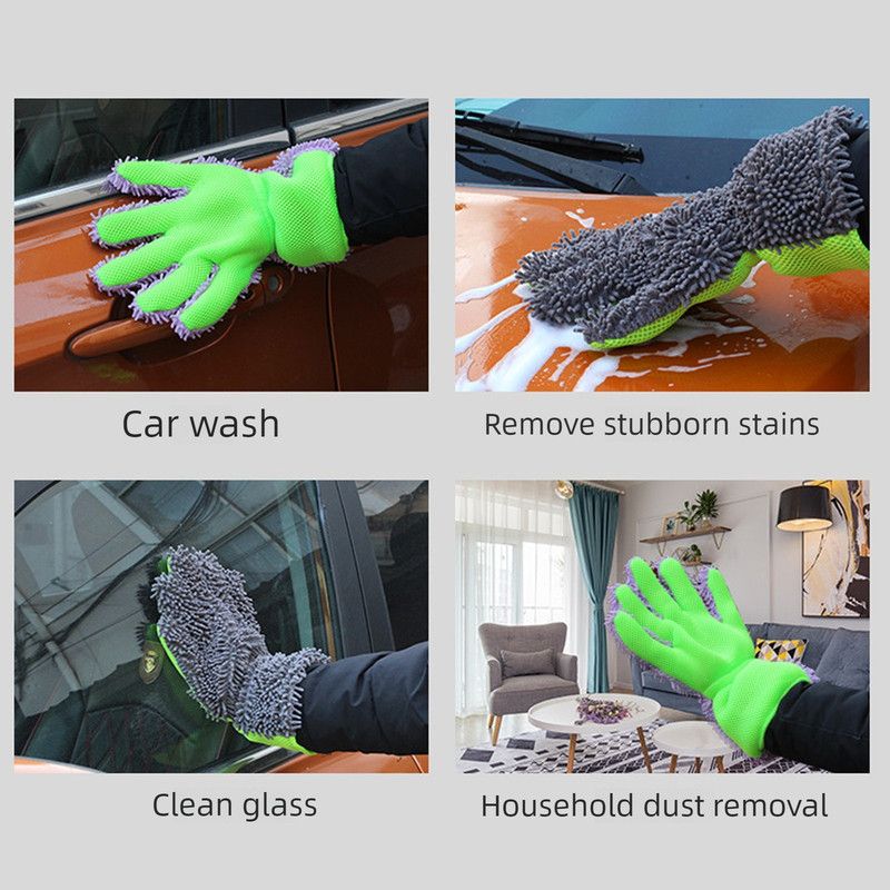 Double-Sided Chenille Car Wash Gloves — view 3