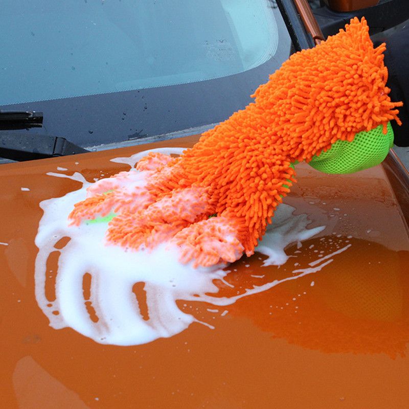 Double-Sided Chenille Car Wash Gloves — view 4
