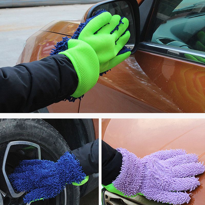 Double-Sided Chenille Car Wash Gloves — view 6