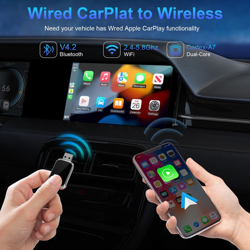 In-car wireless CarPlay adapter — view 4