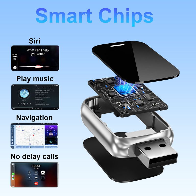 In-car wireless CarPlay adapter — view 9