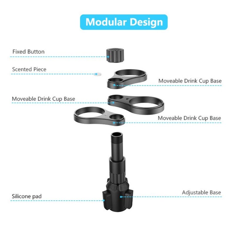 3-hole car cup holder expander — view 4