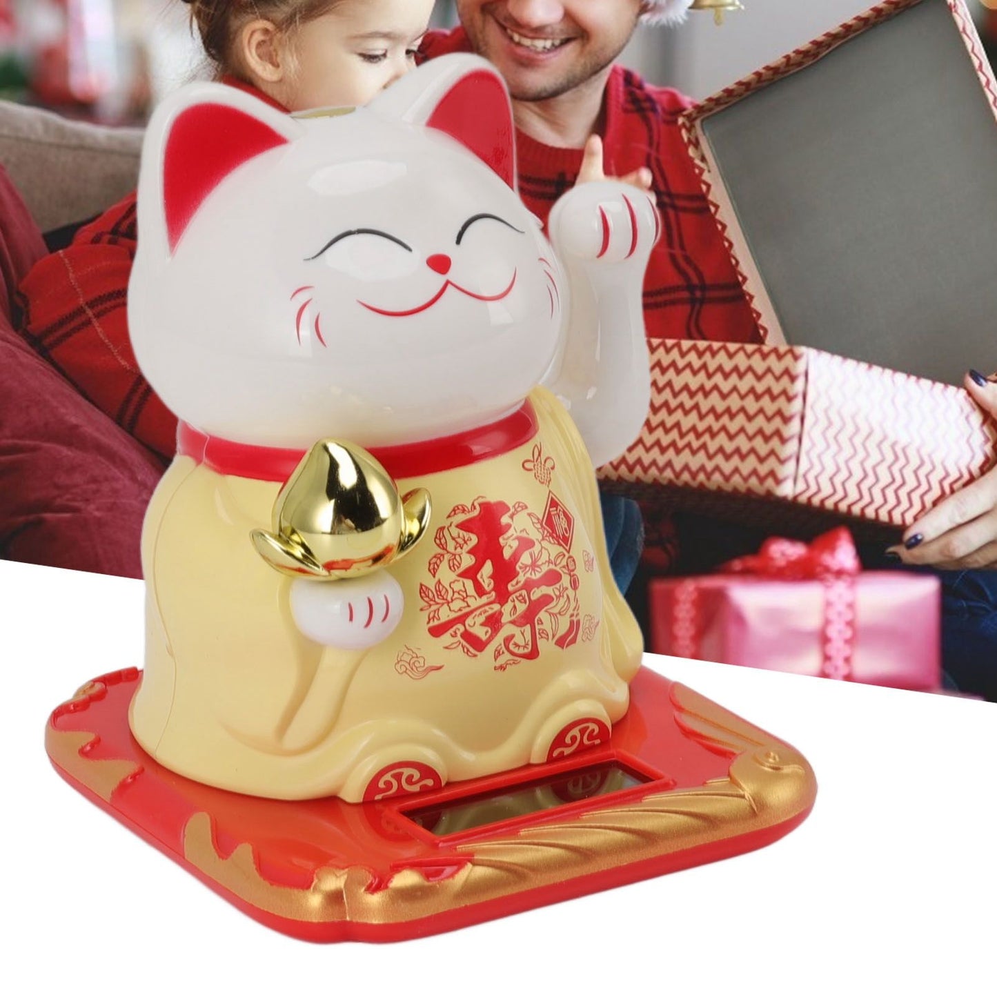 Lucky Waving Cat Light Induction Plastic Chinese — view 12