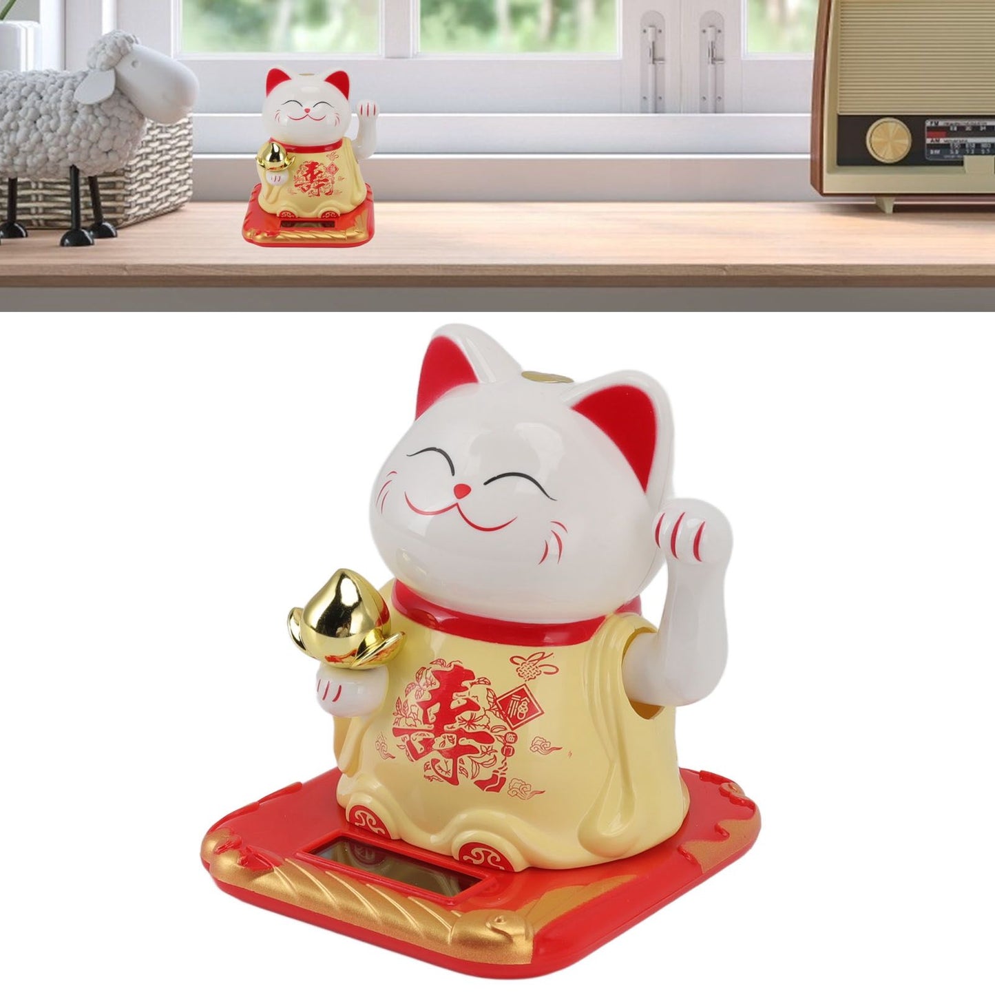 Lucky Waving Cat Light Induction Plastic Chinese — view 13