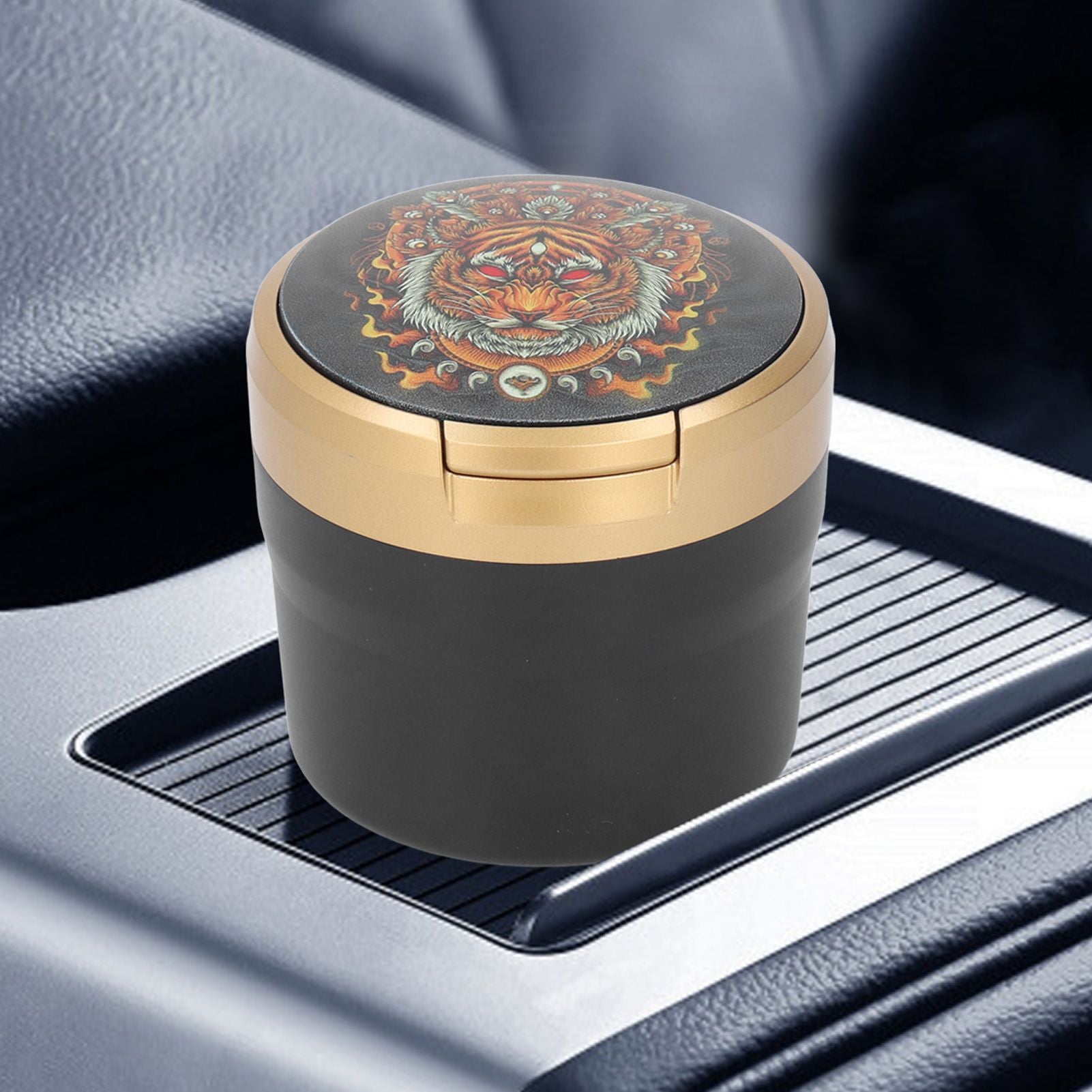 Car Ashtray with Cover LED Light Portable — view 13