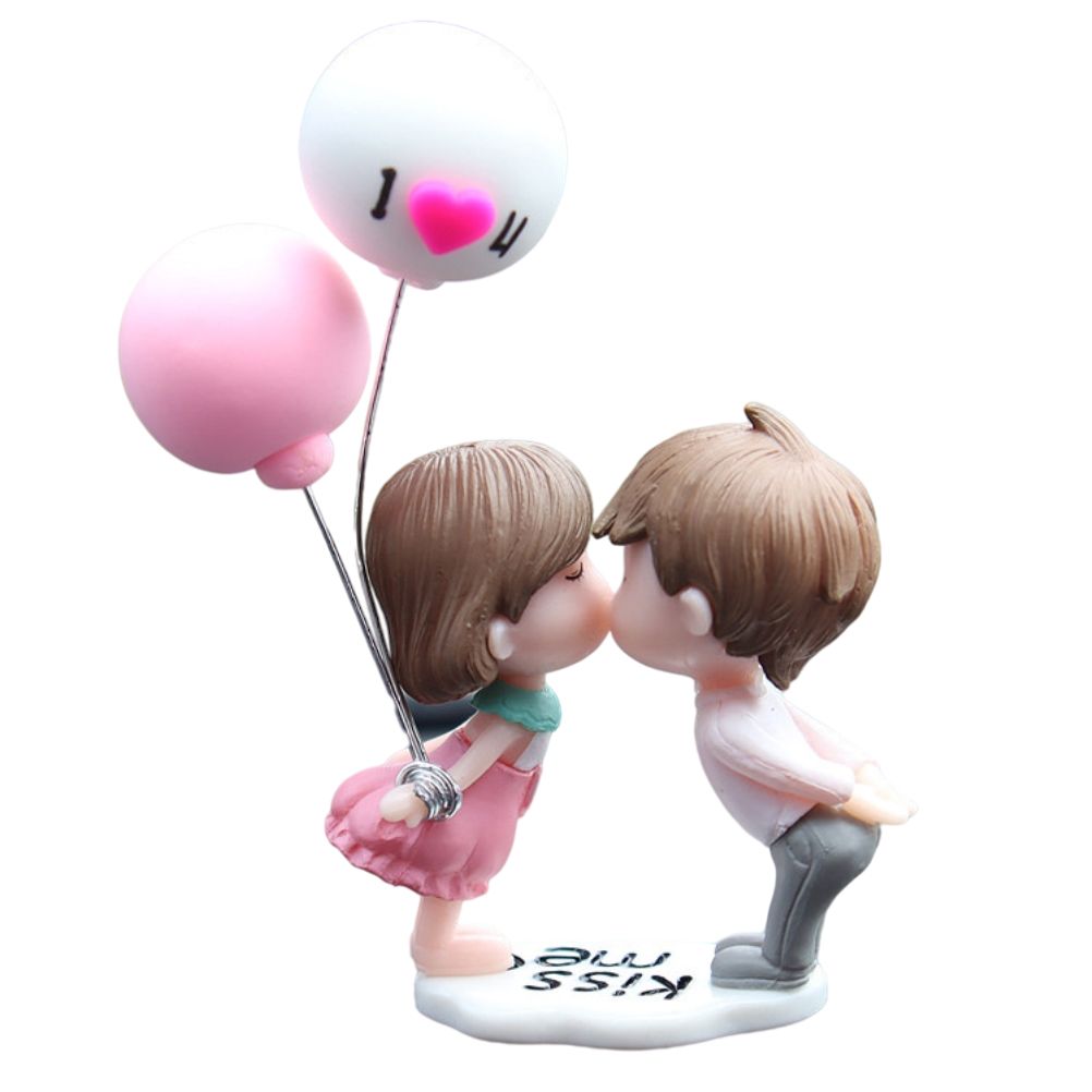 Car Couple Cute Ornaments Resin Couple Doll — view 2