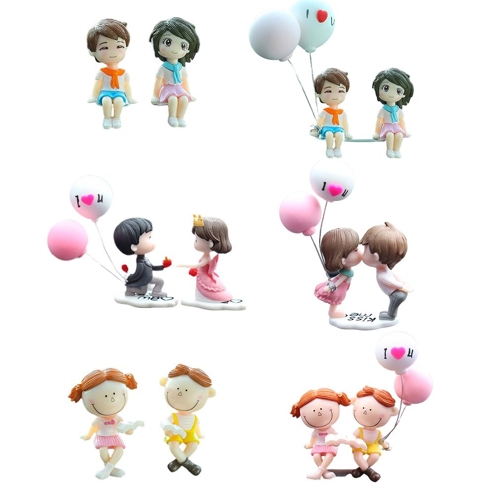Car Couple Cute Ornaments Resin Couple Doll — view 6