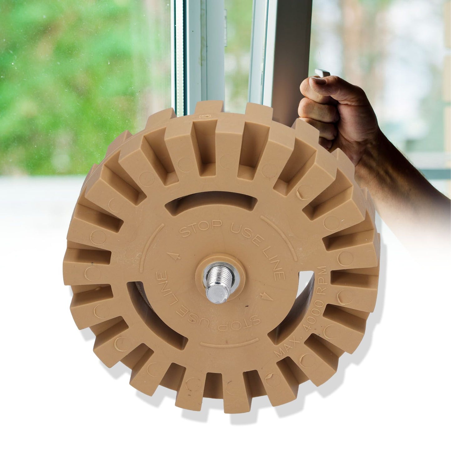 Rubber Eraser Wheel Adhesive Pinstripe Removal Tool — view 13