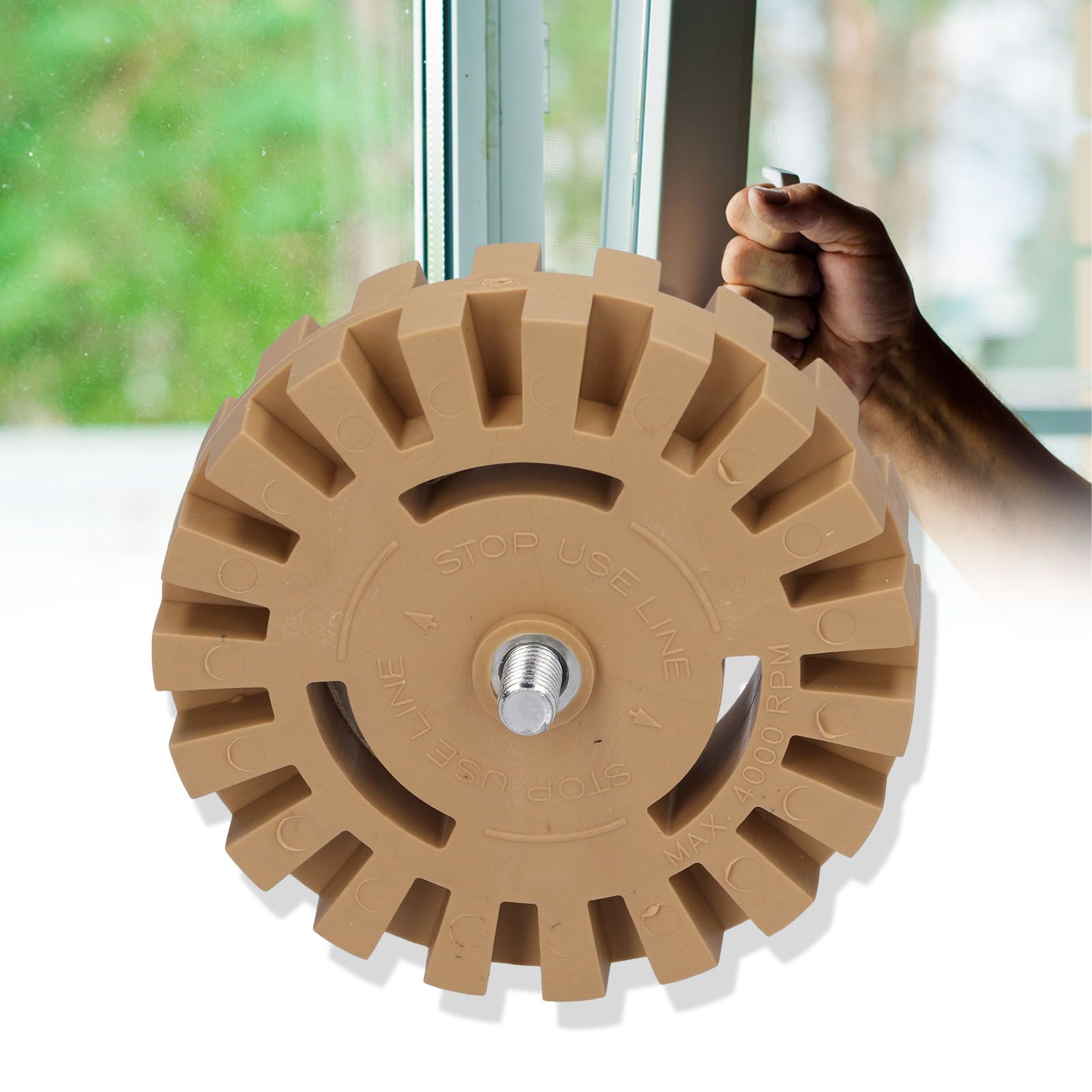 Rubber Eraser Wheel Adhesive Pinstripe Removal Tool — view 13