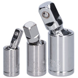 3pcs Universal Joint Socket Adapter 1/2 3/8 — view 2