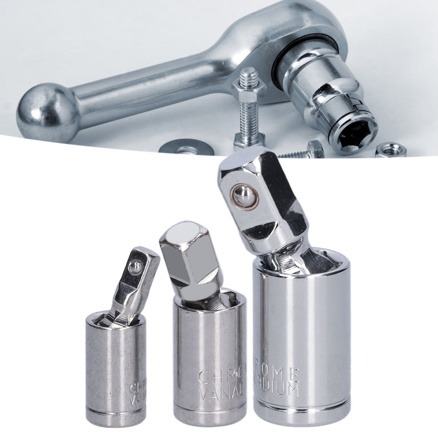 3pcs Universal Joint Socket Adapter 1/2 3/8 — view 12
