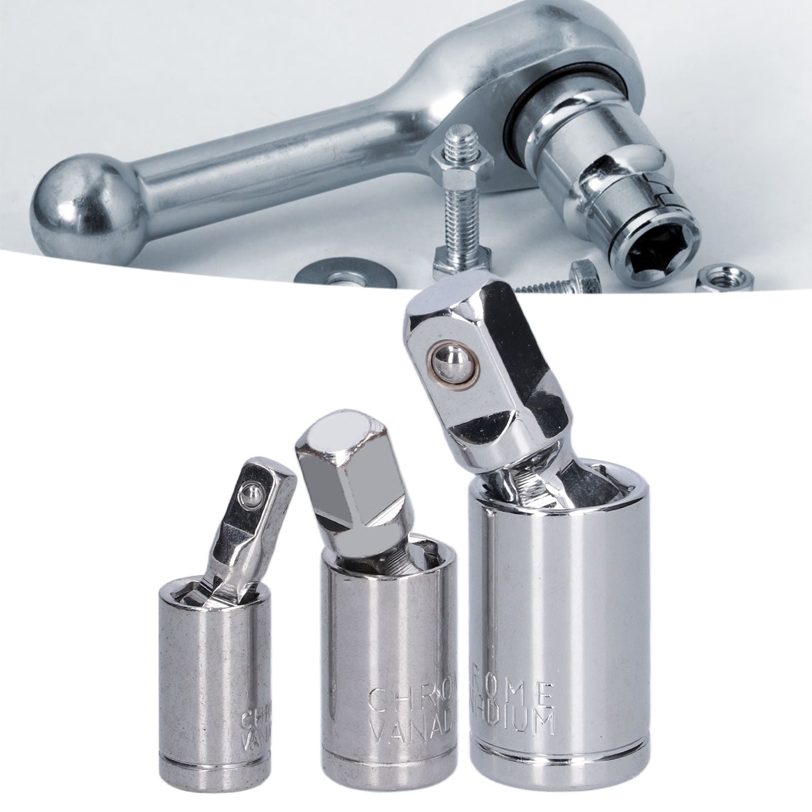 3pcs Universal Joint Socket Adapter 1/2 3/8 — view 12