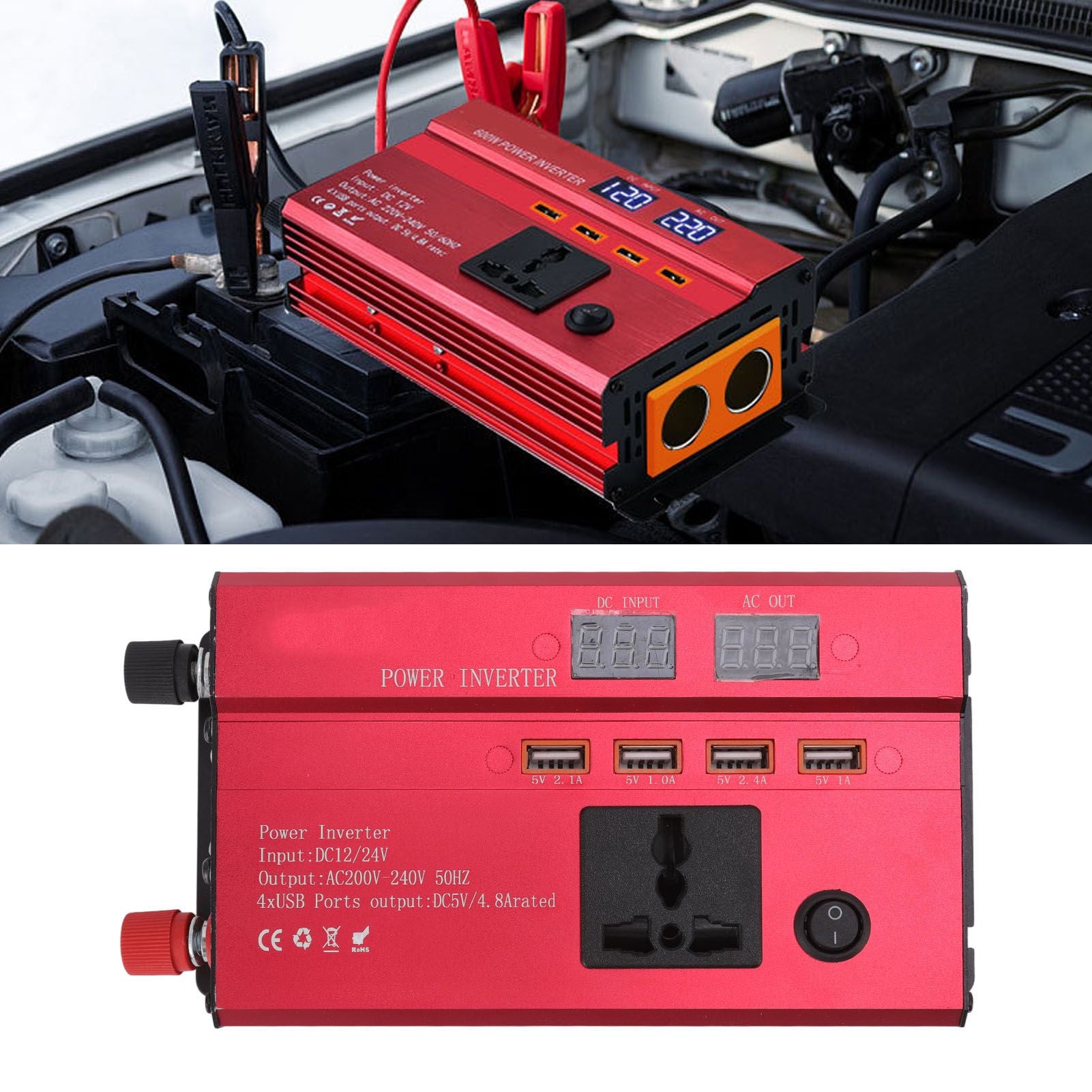 Car Power Inverter 12V 24V to 220V — view 13