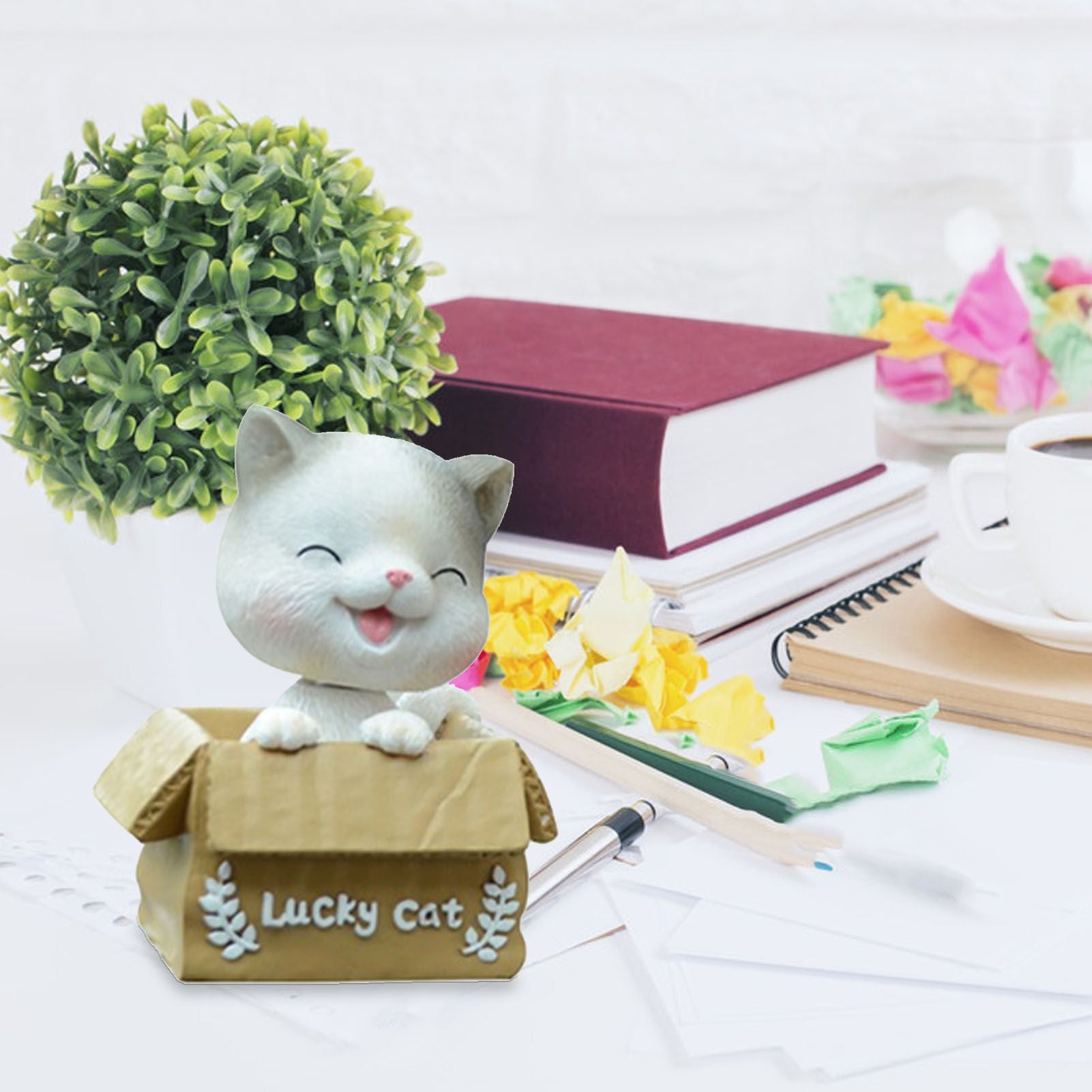 Car dashboard lucky cat ornament — view 7