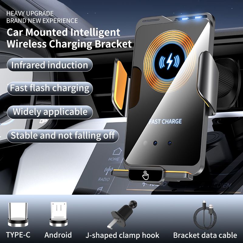 F2 auto-clamping wireless car charger 66W — view 3