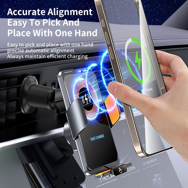 F2 auto-clamping wireless car charger 66W — view 8