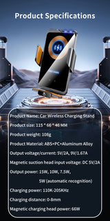 F2 auto-clamping wireless car charger 66W — view 11