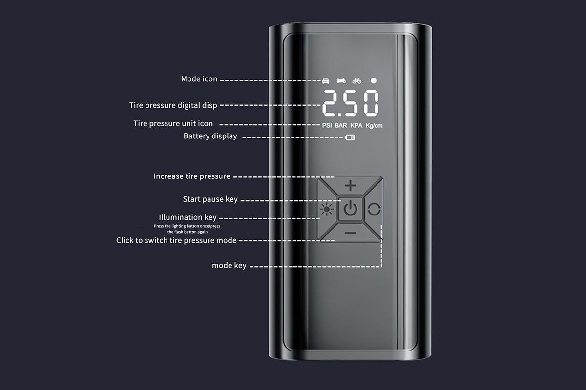 Electric Car Air Pump with Digital Display — view 7