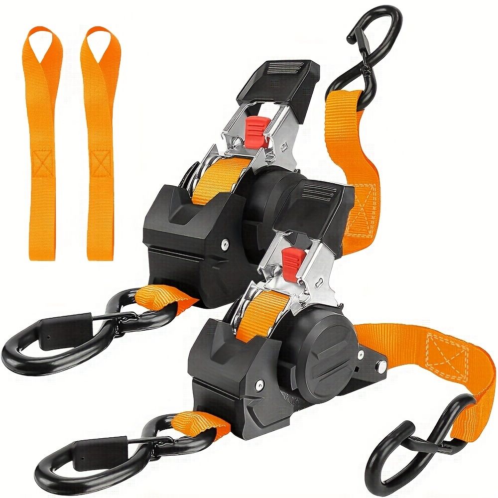 Yellow automatic recovery ratchet strap — view 7